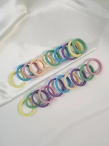 20 chiếc cà vạt buộc tóc đơn giản cho nữ, dùng cho cuộc sống hàng ngày - Nhiều màu - Xem 2