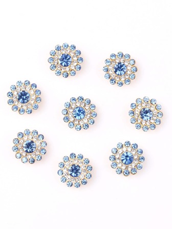 50顆/套水晶珠迷人水鑽花卉設計首飾工藝珠