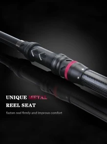 Goture 1 件超便携伸缩碳纤维鱼竿，360° 旋转导环，铝合金竿身防水涂层 - 黑色 - 查看 5