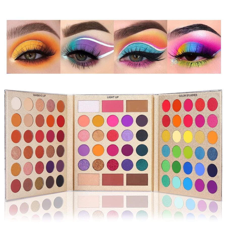 Pretty All Set Eyeshadow Palette Holiday Gift Set Pro 86 Colors Makeup Kit Matte Shimmer Eye Shadow Highlighters Contour Blush Powder All In One Makeup Pallet - Nhiều màu - Xem 1