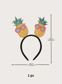 1 pieza Diadema con diseño de piña fiesta - Amarillo - Ver 3