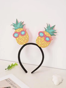 1 pieza Diadema con diseño de piña fiesta - Amarillo - Ver 1