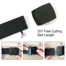 1pc Men 1.5inch Quick Dry Belt Nylon Belt, Adjustable Slide Plastic Buckle Web Canvas Belt For Daily Life Work - Black - View 4