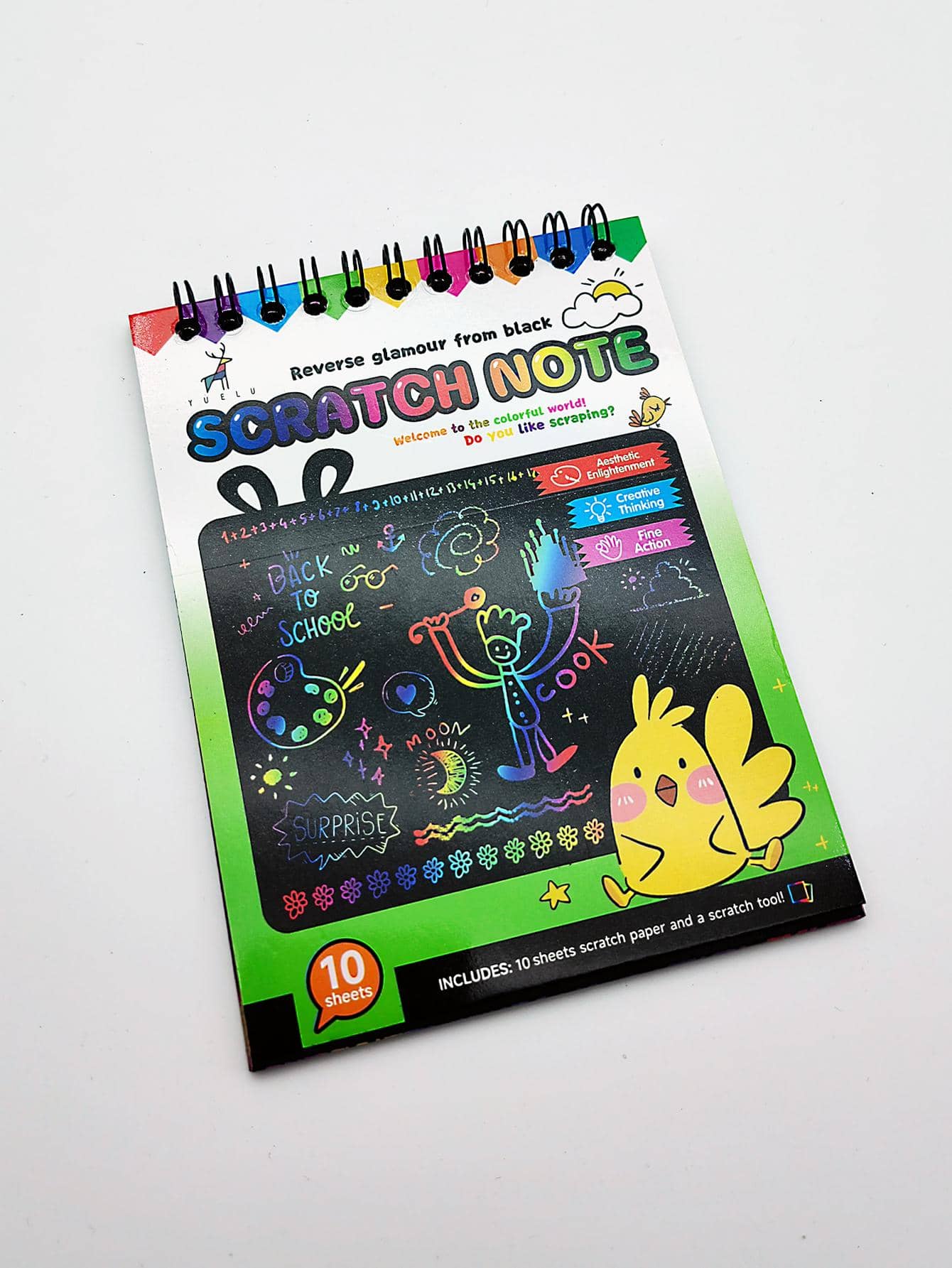 1pc Cartoon Graphic Spiral Sketchbook - Multicolor - View 1