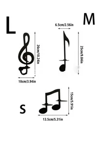 1PC Iron Nến nến, Creative Colol Color Music Not - màu đen - Xem 6