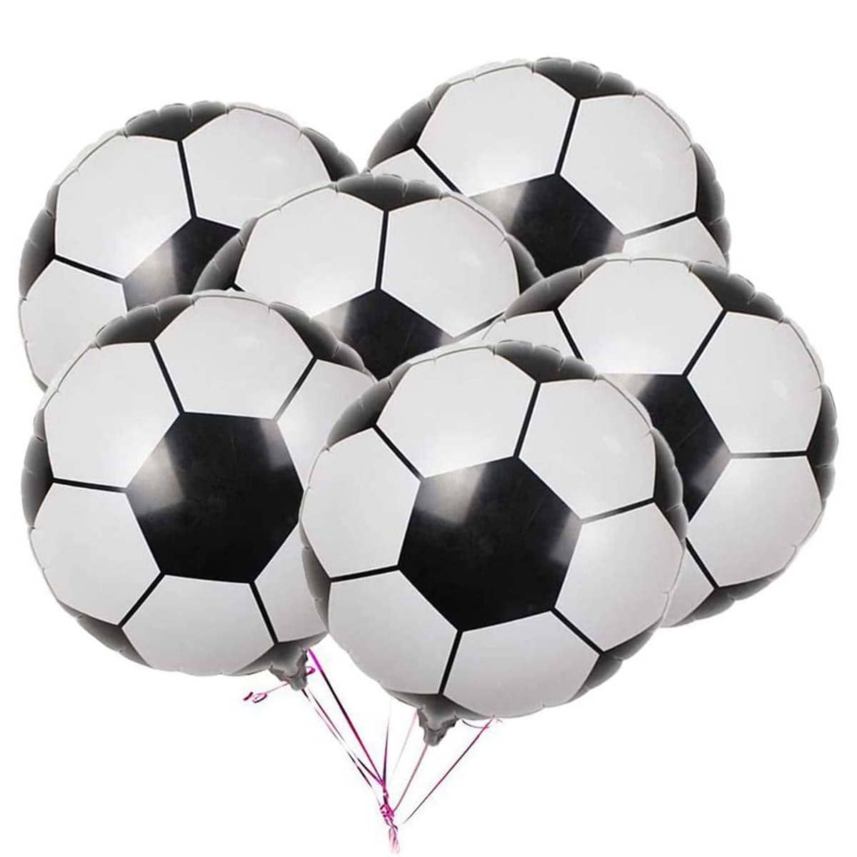 5pcs Aluminum Balloon, Creative Football Shaped Multi-Purpose Decorative Balloon For Party Decor,Christmas - Black and White - View 1