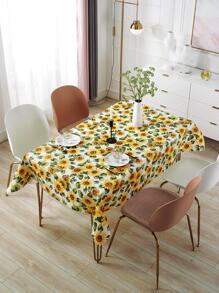 1pc Sunflower Print Tablecloth - Multicolor - View 4