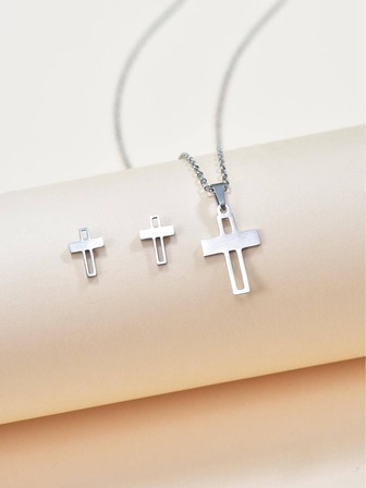 1 set Set joya con abertura decoración cruzada