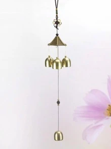 1入組鈴鐺裝飾風鈴青銅鋁合金家居裝飾掛飾 - 銅色 - 查看 7