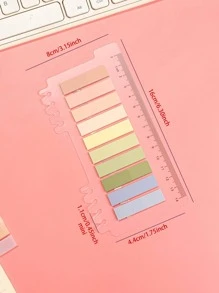 1款共200張寵物紙黏貼便條,學生索引標籤,辦公室標籤螢光便條,學校和辦公室用品,隨機發送1個 - 彩色 - 查看 5