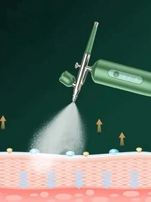 Máquina Inyectora De Agua Y Oxígeno Portátil Para El Hogar De Mano Beauty Salon Moisturizing Nueva, Instrumento Inyector De Agua Y Oxígeno En Nano - Verde - Ver 5