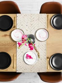 1pc Geometric Pattern Table Runner, Modern Polyester Kitchen Table Runner For Home Decor - Multicolor - View 4