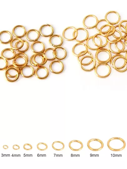 100-200pcs Stainless Steel Open Jump Rings Split Rings Connectors For Diy Jewelry Finding Making Accessories Wholesale Supplies