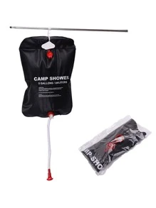 1 件装 20L 露营便携式淋浴袋，户外折叠储水袋，适合徒步旅行、野餐、沐浴 - 黑色 - 查看 5