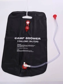 1 件装 20L 露营便携式淋浴袋，户外折叠储水袋，适合徒步旅行、野餐、沐浴 - 黑色 - 查看 3