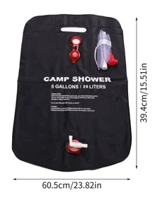 1 件装 20L 露营便携式淋浴袋，户外折叠储水袋，适合徒步旅行、野餐、沐浴 - 黑色 - 查看 11