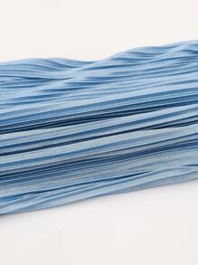 Toddler Girls Solid Pleated Wide Leg Trousers - Blue - View 3