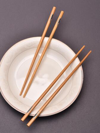 1入組竹筷子廚房用現代魚紋筷子