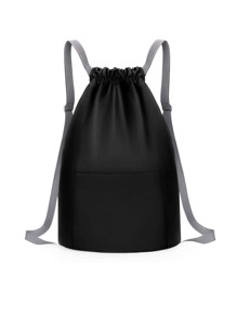 新品 防溅运动健身抽绳背包 轻便便携可折叠单肩包 背包 书包 适合旅行、大学、学校、户外、运动健身背包 父亲节礼物 夏季大学书包 爸爸书包 返校书包 适合学校 多功能书包 适合书籍 适合学校用品 青少年 新生 高中 大学 宿舍 实用超大学校背包 通勤运动包 学生书包 万圣节男士礼物 秋季圣诞节尖叫包 男士背包 冬季圣诞礼物 旅行包 - 黑色 - 查看 1