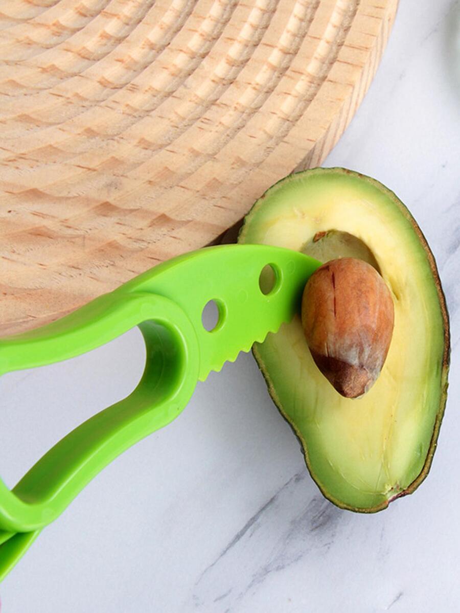 1pc Plastic Vegetable Corer, Minimalist Green Multi-function Fruit Corer Remover For Kitchen - Green - View 1