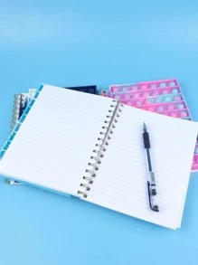 1pc Color Block Pop Bubble Spiral Notebook, Creative Portable Multi-purpose Journal Notebook For School, Student, Office - Pink - View 6