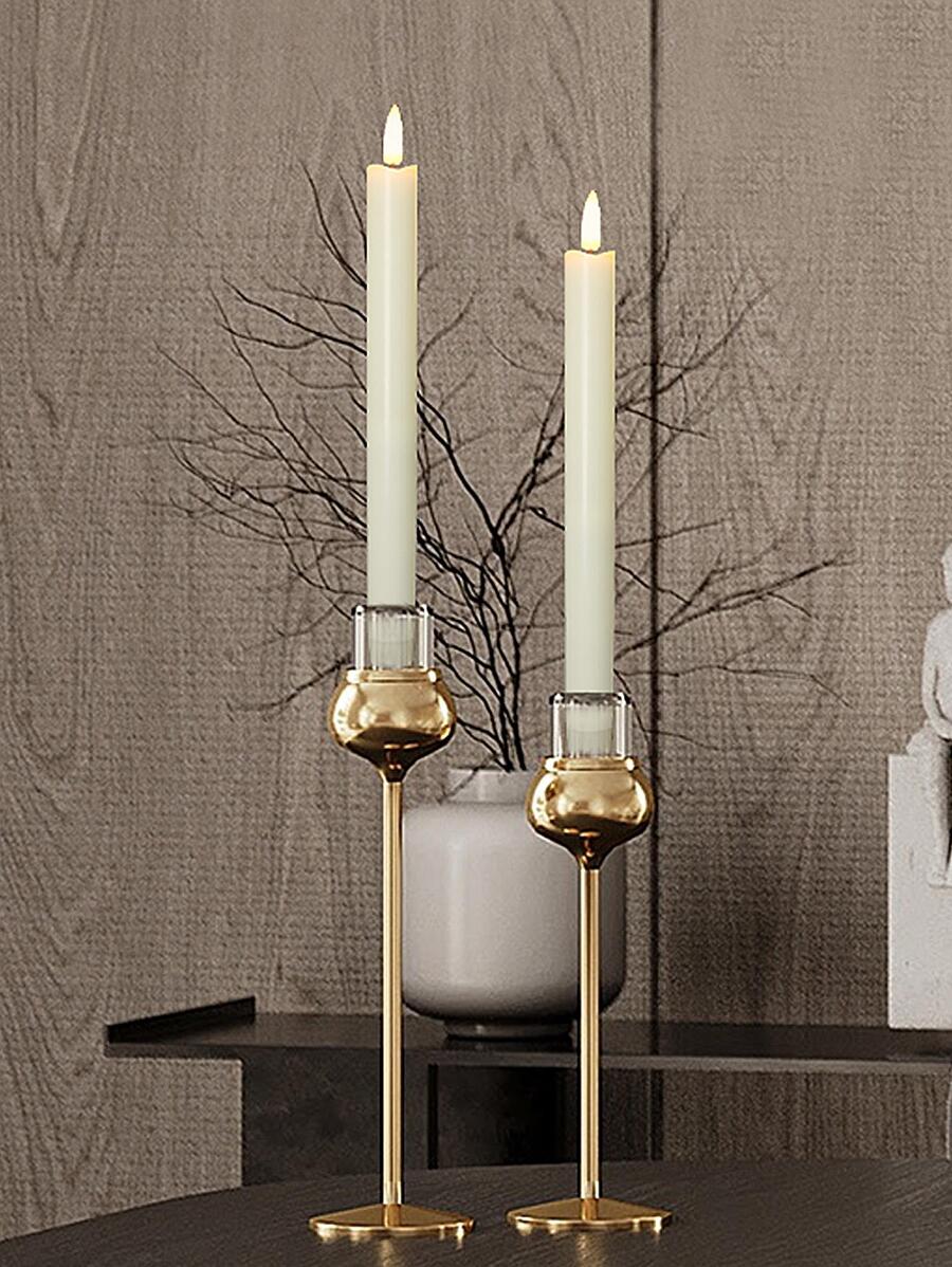 1 set/2 piezas Palo largo LED sin llama cera Vela