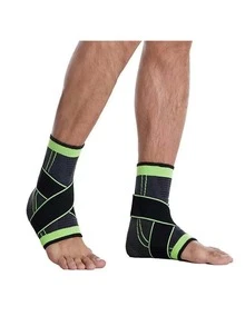 1入組拼接邊滌綸運動踝保護 - 綠色 - 查看 9