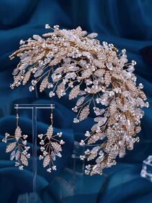 鑽石裝飾的新娘髮帶,皇家風格