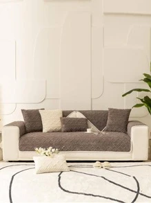 1pc Geometric Jacquard Sofa Towel