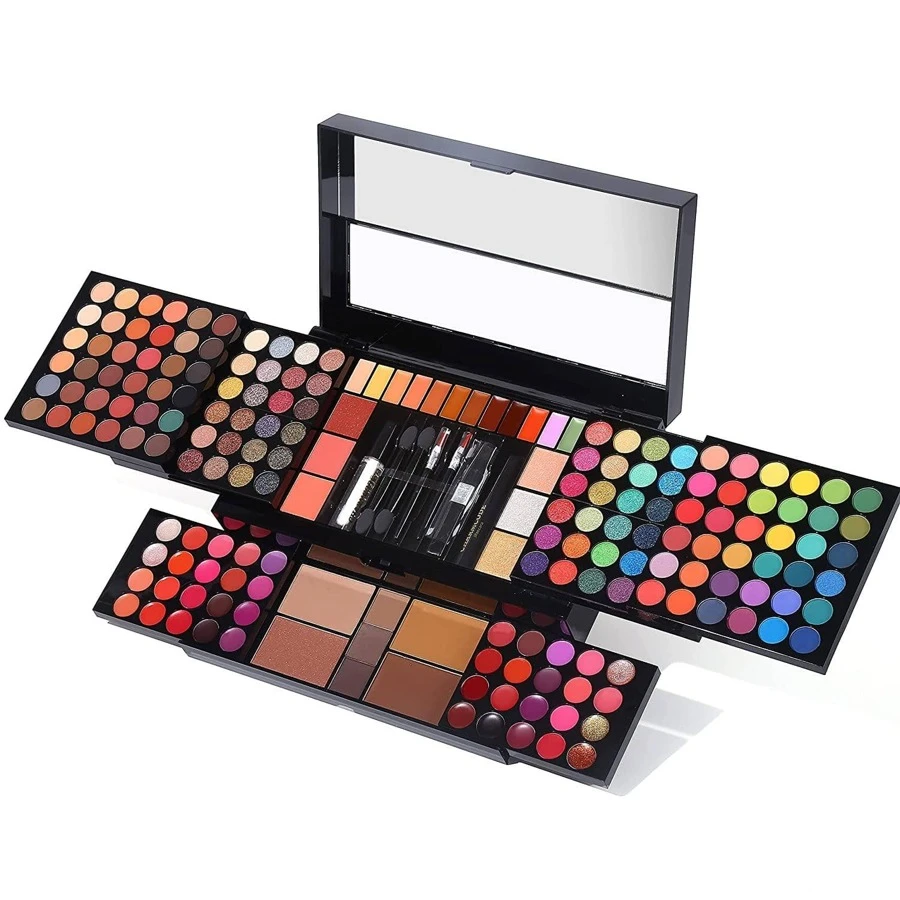 Professional All In One Makeup Kit For Women Full Kit - 186 Colors Make Up Palette Gift Set - Including Eyeshadow, Lip Gloss, Concealer, Highlighter, Contour, Brow Powder, Mascara, Blush & Brush - 彩色 - 查看 1