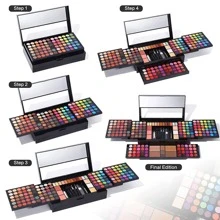 Professional All In One Makeup Kit For Women Full Kit - 186 Colors Make Up Palette Gift Set - Including Eyeshadow, Lip Gloss, Concealer, Highlighter, Contour, Brow Powder, Mascara, Blush & Brush - 彩色 - 查看 4