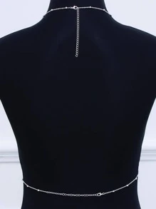 Rhinestone trang trí chuỗi cơ thể - Bạc - Xem 4