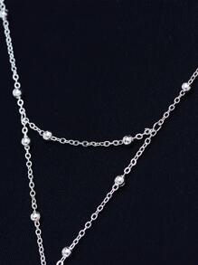 Rhinestone trang trí chuỗi cơ thể - Bạc - Xem 2