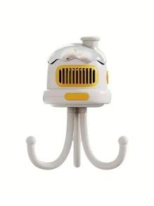 Baby Fan with Flexible Tripod Fix on Stroller, 4000mAh, with mosquito repellent function, with lighting, can be used as a small night light, Mini Handheld Stroller Fan, USB or Battery Operated Desk Fan Adjustable 3 Speeds - Pink - View 6