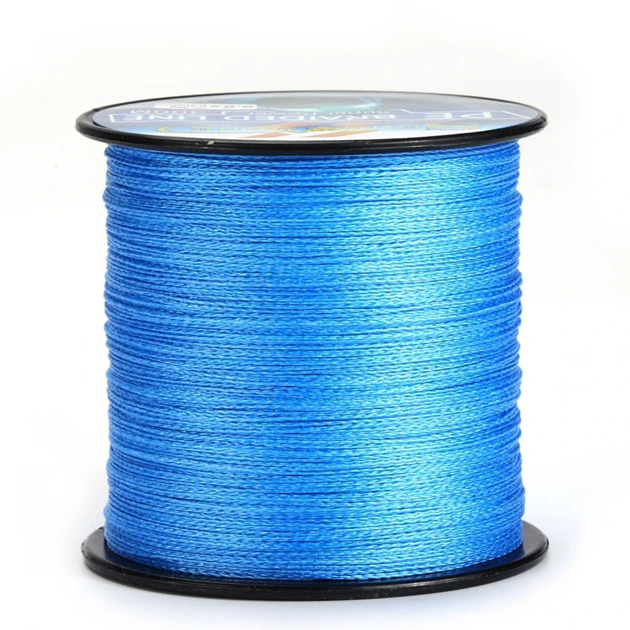 SOUGAYILANG 300m/328yds Braided Pe Fishing Line 4 Strands Design Abrasion Resistant Wire For Freshwater Saltwater Fishing, Outdoor Fishing Tackle Gear - Blue - View 1