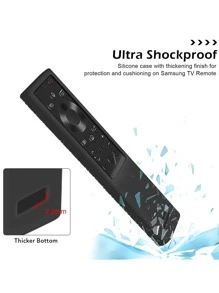 Silicone Remote Control Protective Cover Compatible With Samsung BN59-01311 BN59-01357 BN59-01363 BN59-01265 Models, QLED TV Remote Control Cover, Anti-Shock And Anti-Slip Television Remote Control Holder - Black - View 6