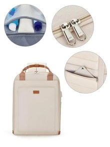 字母图案斜挎包小号拉链胸包万圣节圣诞节冬季圣诞礼物包男士腰包腰包男士斜挎包 - 米色 - 查看 8