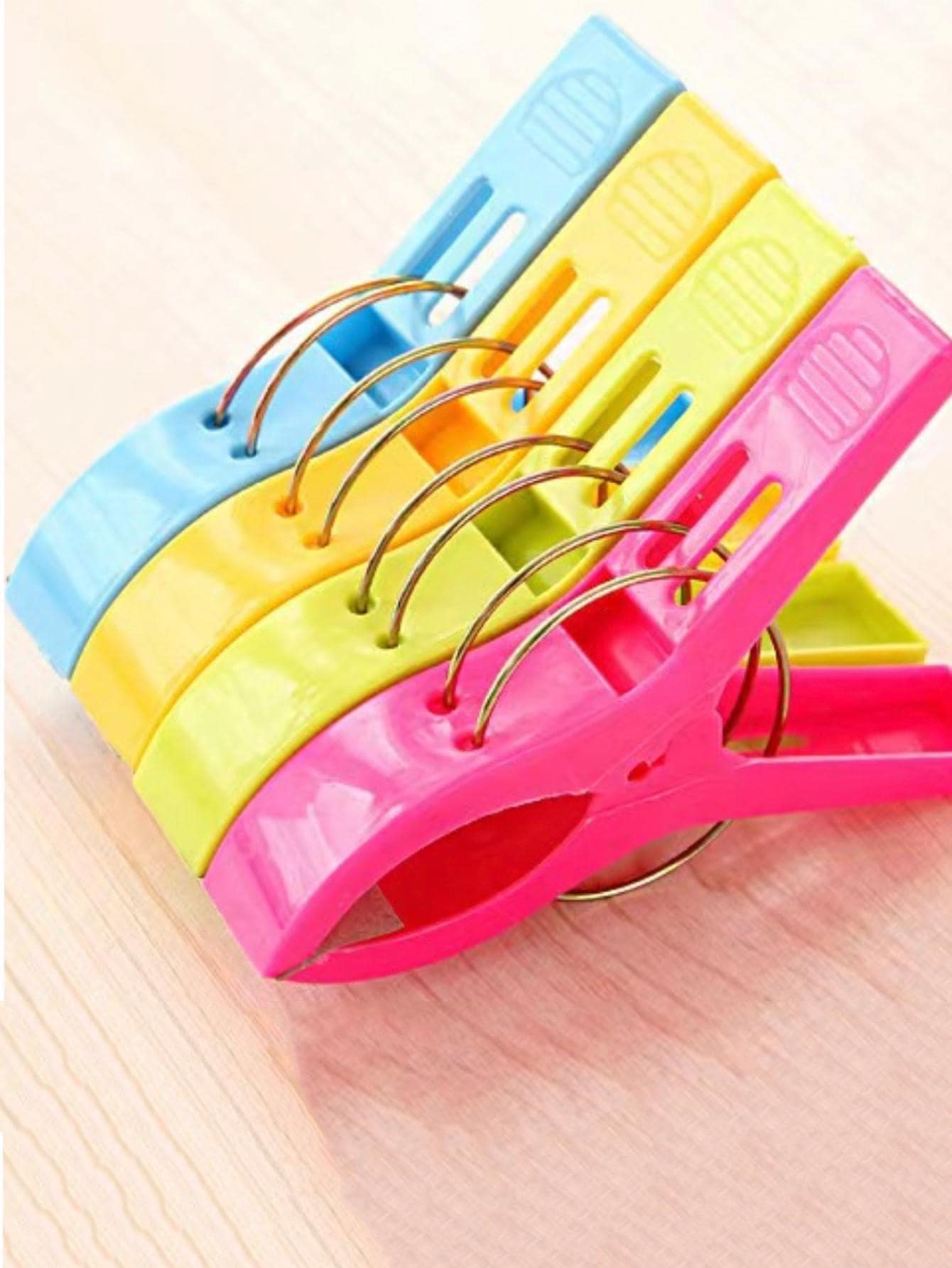 4pcs/set Plastic Clothes Peg, Modern Clothespin For Household - Multicolor - View 1