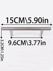 1 Kéo Tủ Hợp Kim Nhôm, Kéo Ngăn Kéo Đơn Giản Cho Gia Đình - Bạc - Xem 3