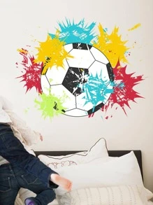 1pc Football Pattern Wall Sticker - Multicolor - View 2