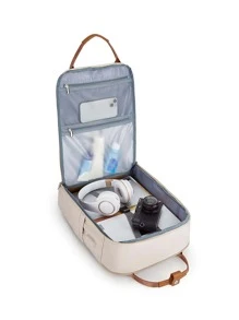 字母图案斜挎包小号拉链胸包万圣节圣诞节冬季圣诞礼物包男士腰包腰包男士斜挎包 - 米色 - 查看 1