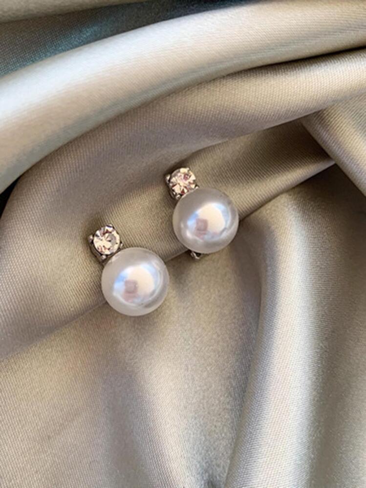 Faux Pearl Decor Earrings - Multicolor - View 1