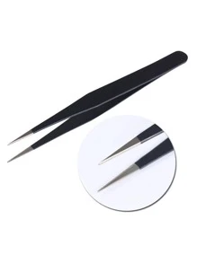1入不鏽鋼精細糖珠夾烘焙工具,用於製作翻糖花和珠子 - 黑色 - 查看 5
