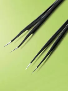 1入不鏽鋼精細糖珠夾烘焙工具,用於製作翻糖花和珠子 - 黑色 - 查看 7