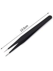 1入不鏽鋼精細糖珠夾烘焙工具,用於製作翻糖花和珠子 - 黑色 - 查看 3