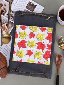 20入組紙質一次性餐巾創意楓葉圖案一次性餐巾派對用 - 彩色 - 查看 6