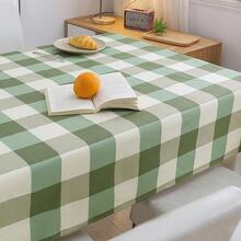 1 khăn trải bàn họa tiết kẻ sọc - màu xanh lá - Xem 2