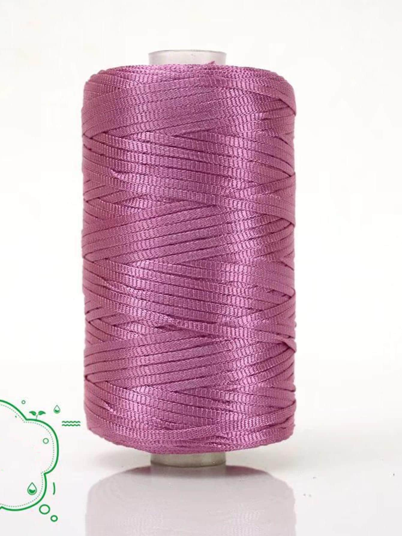 Cinta De Fibra Sintética Plana Para Zapatos De Ganchillo Diy, Sombrero De Verano - Lila Púrpura - Ver 1