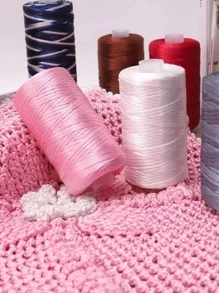 Cinta De Fibra Sintética Plana Para Zapatos De Ganchillo Diy, Sombrero De Verano - Lila Púrpura - Ver 5