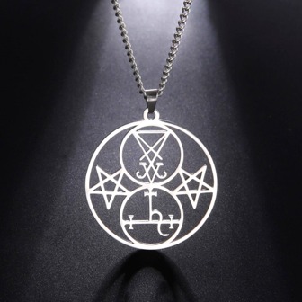 1入組時尚不銹鋼五角星吊墜項鍊適合女士適用於週年禮物